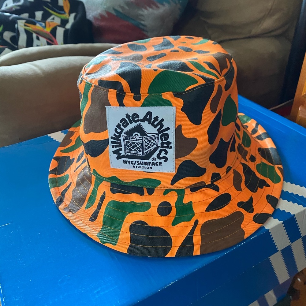 Milkcrate Athletics Orange Camo Bucket Hat